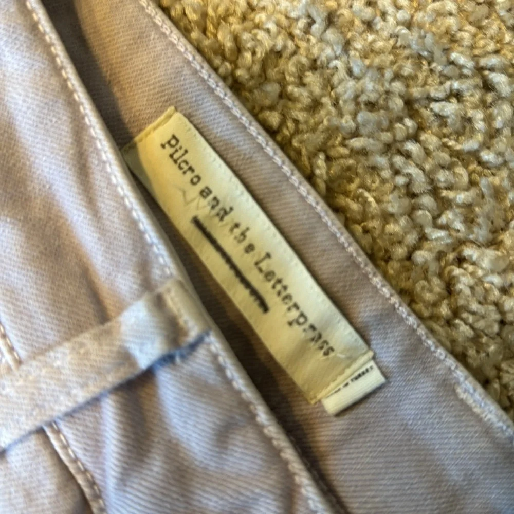Pilcro & The Letterpress High-Rise Bootcut Crop Distressed Jeans Light P…
